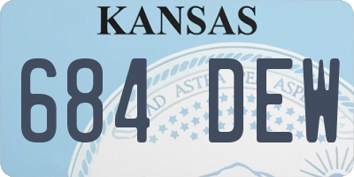 KS license plate 684DEW