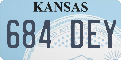 KS license plate 684DEY