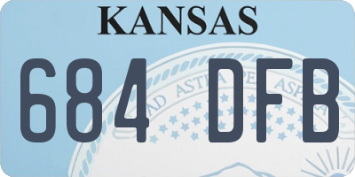 KS license plate 684DFB