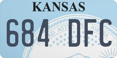 KS license plate 684DFC