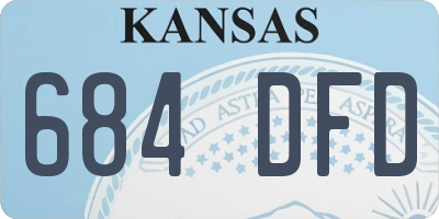 KS license plate 684DFD