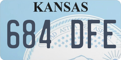 KS license plate 684DFE
