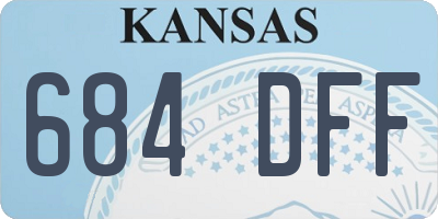 KS license plate 684DFF