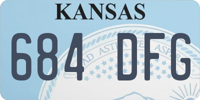 KS license plate 684DFG