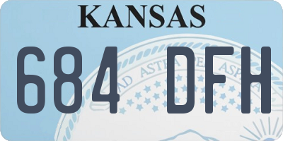 KS license plate 684DFH