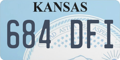 KS license plate 684DFI