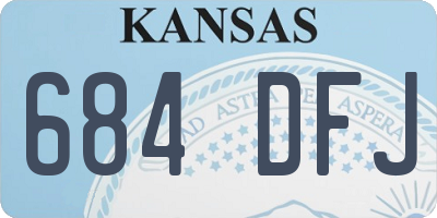 KS license plate 684DFJ