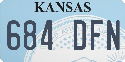 KS license plate 684DFN