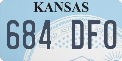KS license plate 684DFO