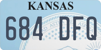 KS license plate 684DFQ
