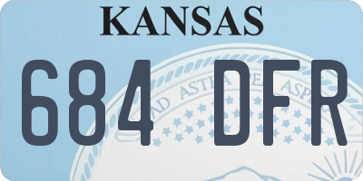 KS license plate 684DFR