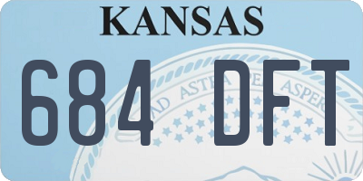 KS license plate 684DFT
