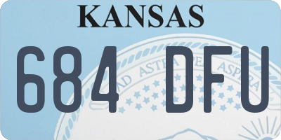 KS license plate 684DFU
