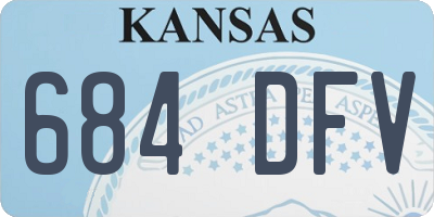 KS license plate 684DFV