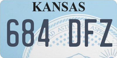KS license plate 684DFZ