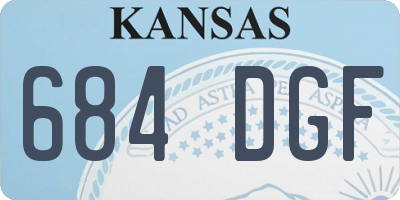 KS license plate 684DGF