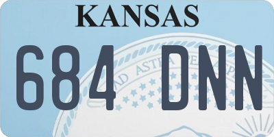 KS license plate 684DNN