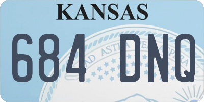 KS license plate 684DNQ
