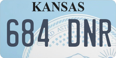 KS license plate 684DNR