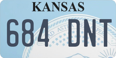 KS license plate 684DNT