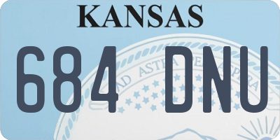 KS license plate 684DNU