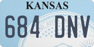 KS license plate 684DNV