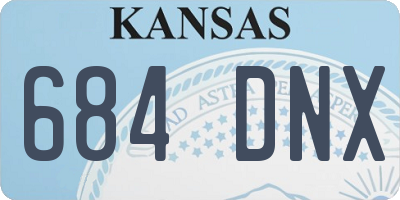 KS license plate 684DNX