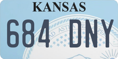 KS license plate 684DNY