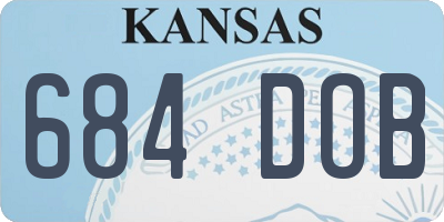 KS license plate 684DOB