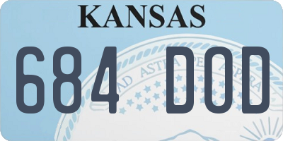 KS license plate 684DOD