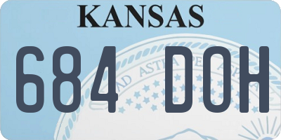 KS license plate 684DOH