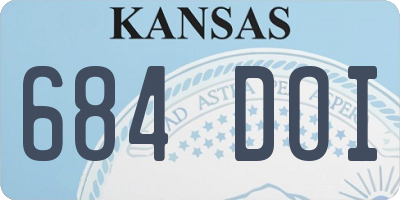KS license plate 684DOI