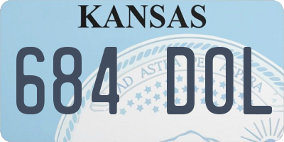 KS license plate 684DOL