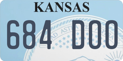 KS license plate 684DOO