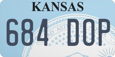 KS license plate 684DOP
