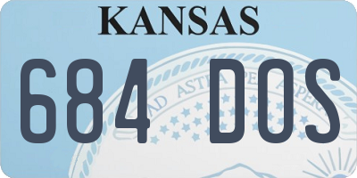 KS license plate 684DOS