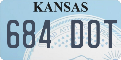 KS license plate 684DOT