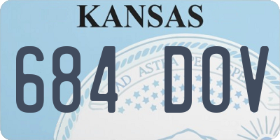 KS license plate 684DOV