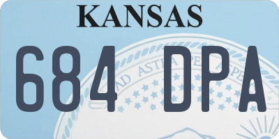 KS license plate 684DPA