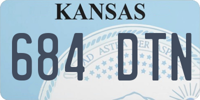 KS license plate 684DTN