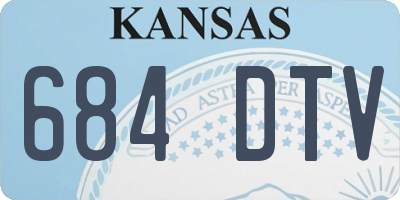 KS license plate 684DTV