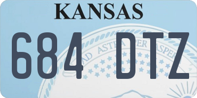 KS license plate 684DTZ