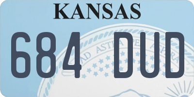 KS license plate 684DUD