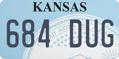 KS license plate 684DUG