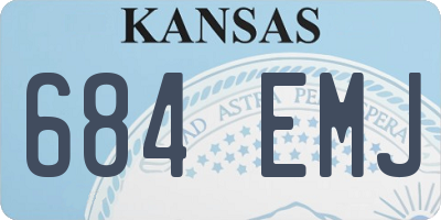 KS license plate 684EMJ