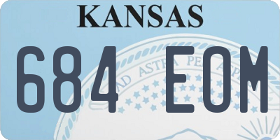 KS license plate 684EOM