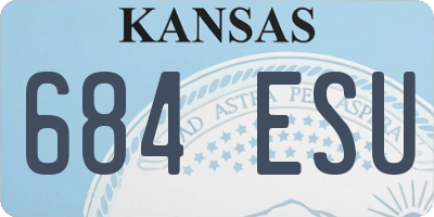 KS license plate 684ESU