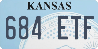 KS license plate 684ETF