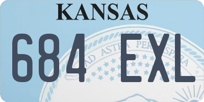 KS license plate 684EXL