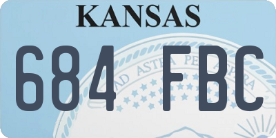 KS license plate 684FBC